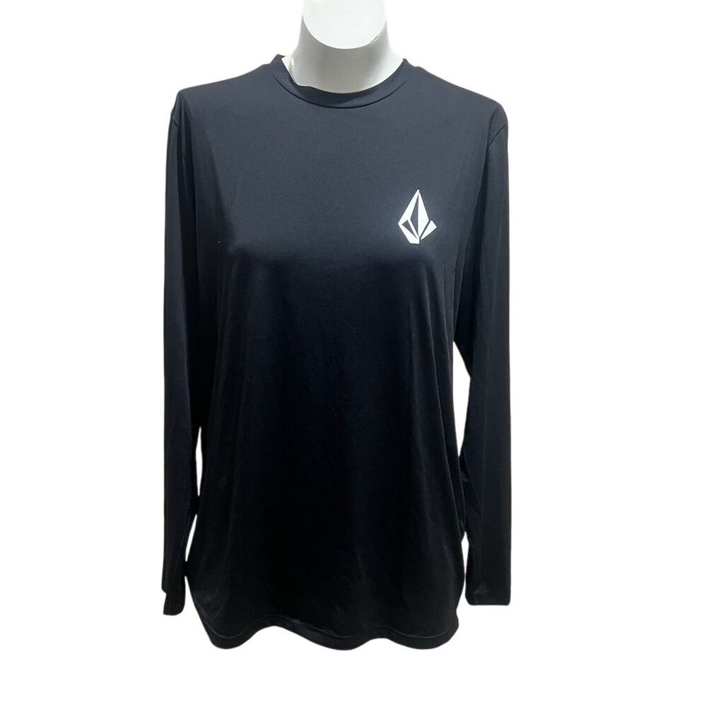 Volcom Men's Long Sleeve Rash Guard Black Size L Surfing UPF 50+